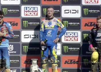 Das MXGP-Podium in Agueda