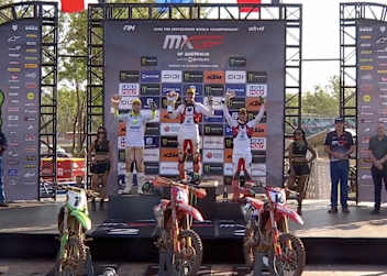 Das MXGP-Podium in Darwin