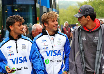 Arvid Lindblad, Liam Lawson und Gabriel Bortoleto