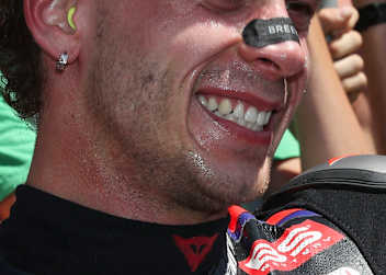 Überglücklich: Marco Bezzecchi siegte in Mugello