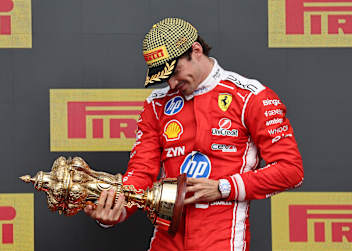 Ferrari-Ass Charles Leclerc nach seinem Sieg in Silverstone
