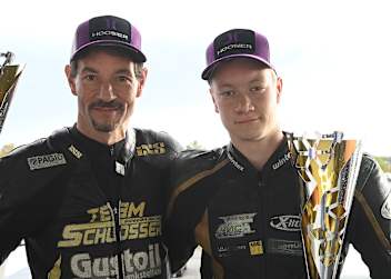 Markus Schlosser mit seinem Beifahrer Lucas Krieg (re.)