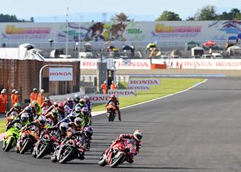 Champion Marc Marquez gewann den Sprint in Motegi