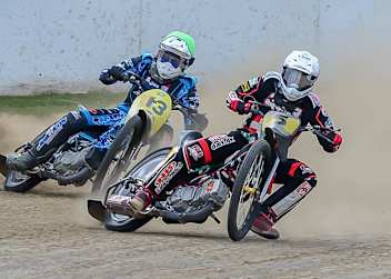 Kenneth Kruse Hansen (5) und Dave Meijerink im entscheidenden EM-Finale 