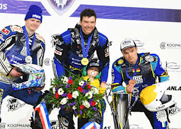 Die Top-3 in der WM (v.l.): Max Koivula, Niclas Svensson und Luca Bauer