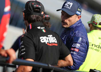 Jack Miller (re.) im Gespräch mit Pramac-Vorgänger Jorge Martin