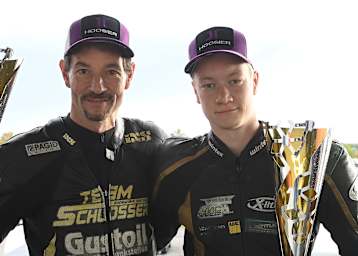 Markus Schlosser mit seinem Beifahrer Lucas Krieg (re.)