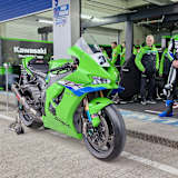 Die Rennlackierung des Kawasaki-Werksteams