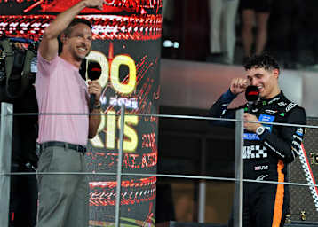 Button durfte Norris gleich nach seinem Titeltriumph interviewen