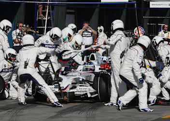 Tankstopp bei BMW-Sauber 2008