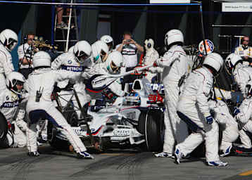 Tankstopp bei BMW-Sauber 2008