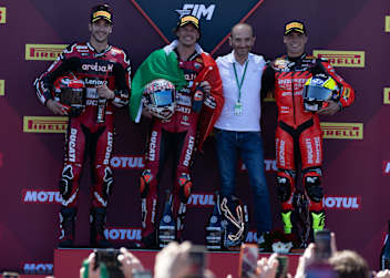 Lecuona, Bulega, Montella (v.l.) - 3x dasselbe Podium