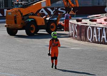 Lando Norris wurde in Baku rausgecrasht
