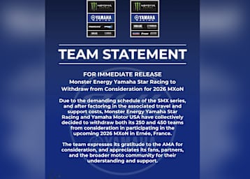 Star Racing Yamaha wird nicht zum MXoN in Ernée antreten