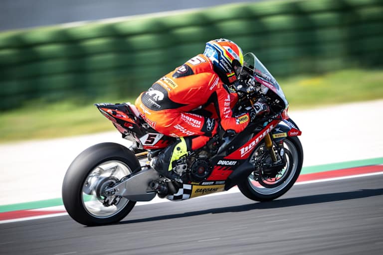 Die neue Suter-Schwinge an der Barni-Ducati