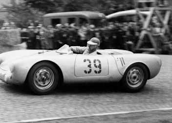 Fritz Huschke von Hanstein auf dem Sachsenring 1954