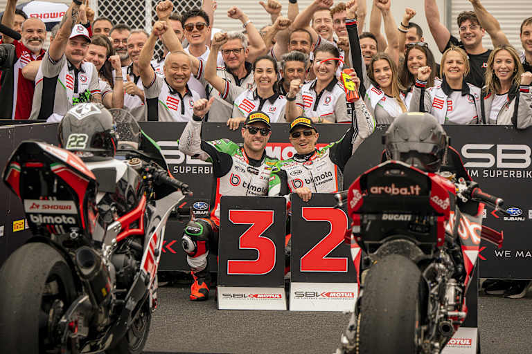 Beide Bimota-Piloten auf dem Podium gab es bisher nur einmal