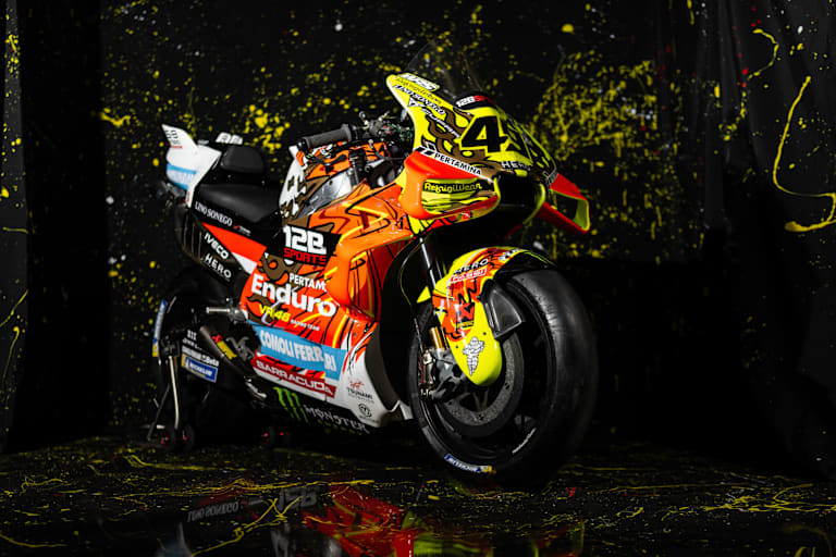 Die MotoGP-Ducati von Fabio Di Giannantonio im «Garuda»-Design