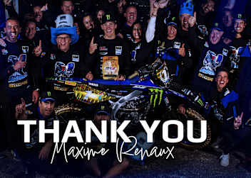 Yamaha bedankt sich bei Maxime Renaux