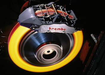 Glühend heiss: Brembo-F1-Bremsen an der Arbeit