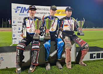 Die Top-3 in Krsko (v.l.): Banbor, Malkiewicz und Hyjek