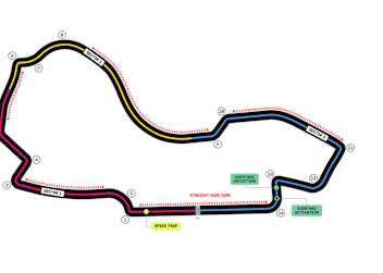 FIA-Grafik zeigt, wo die Fahrer attackieren können (rotweiss gestrichelt)