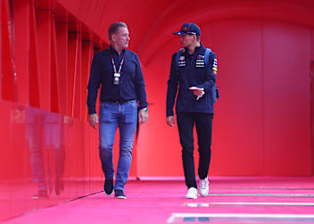 Jos und Max Verstappen 2025 in Baku