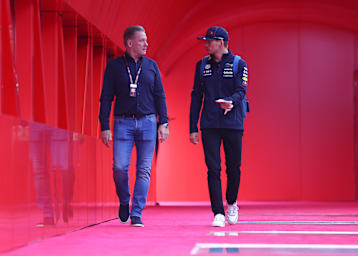 Jos und Max Verstappen 2025 in Baku