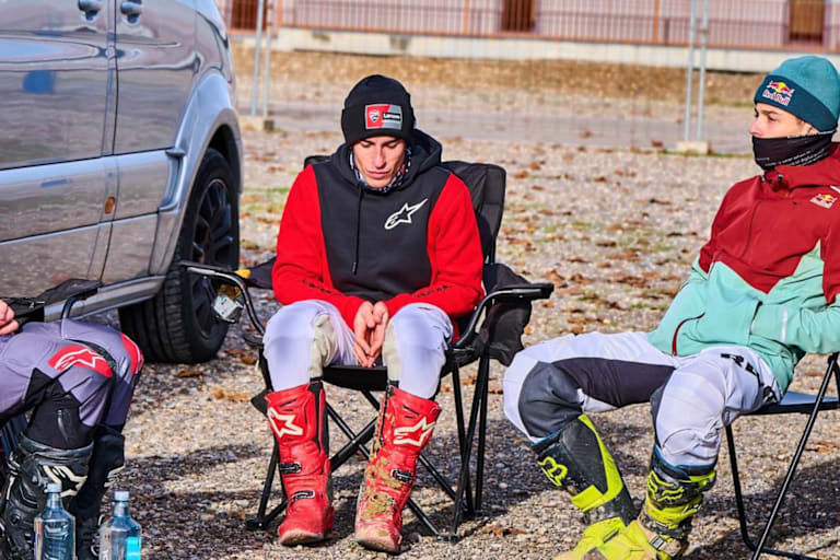 Marc Marquez mit Moto2-Weltmeister Diogo Moreira