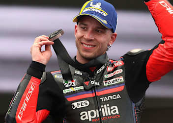 Marco Bezzecchi (Aprilia) stand zum sechsten Mal auf dem Sprint-Podium