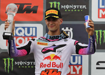 Andrea Adamo stand erstmals in seiner Karriere auf dem MXGP-Podium