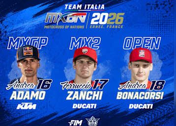 Die italienische Mannschaft für das MXoN in Ernée