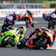 Bastianini (KTM) sah erstmals das Ziel am Balaton, vor Ducati-GP26-Piloten