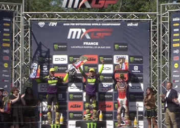 Das MX2 Podium in Lacapelle-Marival