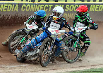 Im Finale: Przyjemski vor Andersen (blau) und Nagel