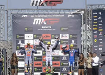 Das MX2 Podium in der Türkei