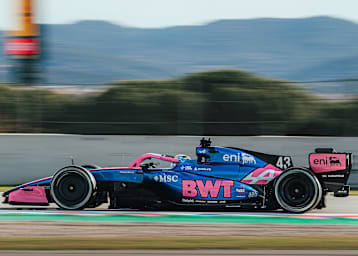 Franco Colapinto mit dem Rennwagen von Alpine-Mercedes