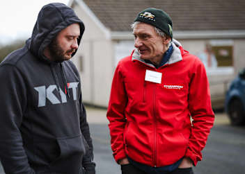 Deutsche Road Racer unter sich: Chris Meyer (re.) mit David Datzer