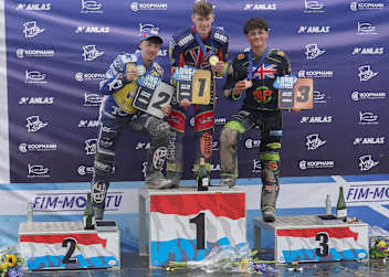 Roden: Sieger Jake Mulford (Mitte) Tino Bouin (l.) und Max Perry (r.)