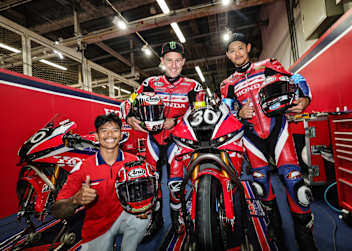 Honda HRC: Somkiat Chantra, Jonathan Rea und Takumi Takahashi