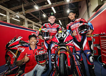 Honda HRC: Somkiat Chantra, Jonathan Rea und Takumi Takahashi