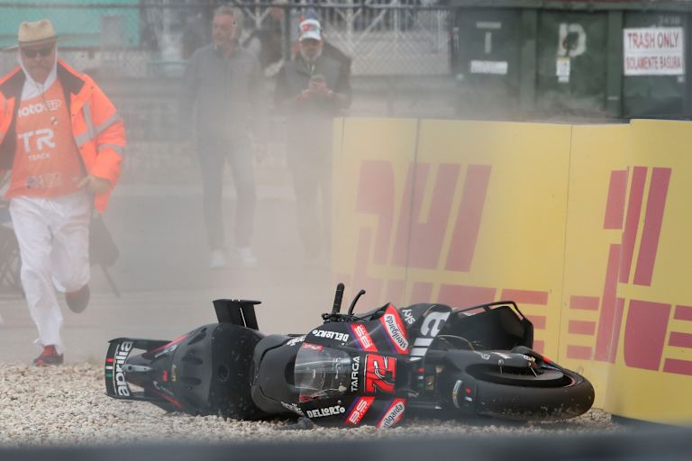 Marco Bezzecchi schmiss seine Aprilia dieses Jahr schon öfter weg