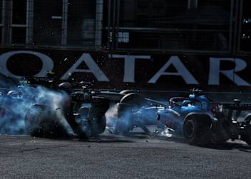 Der Crash von Franco Colapinto, der auch Pierre Gasly und Lando Norris traf
