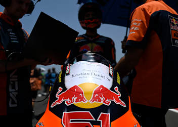 Brian Uriarte in der Startaufstellung des Indonesien-GP