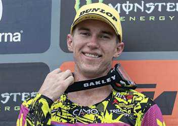 Camden Mc Lellan gewann den ersten MX2-Lauf in Lommel