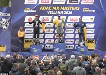 Das Podium der ADAC MX Masters in Vellahn