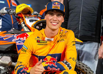 Jorge Prado auf dem Podium in Anaheim