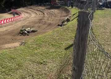 Nick Romano stürzte in Southwick schwer