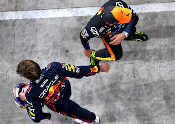 Max Verstappen und Lando Norris