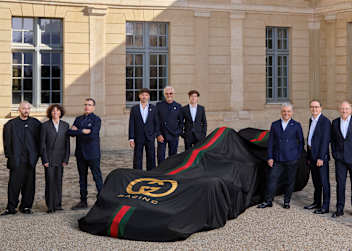 Gucci-Chefs; Briatore mit Gasly und Colapinto; de Meo, Provost, Pinault